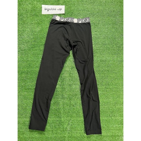 VICTORIAS SECRET PINK Exercise WOMEN Size Medium YOGA SPANDEX Black - Picture 2 of 2
